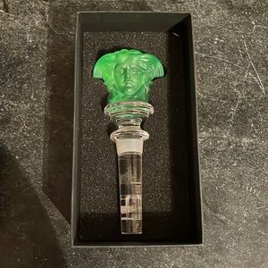 Vintage green Versace x Rosenthal bottle stopper